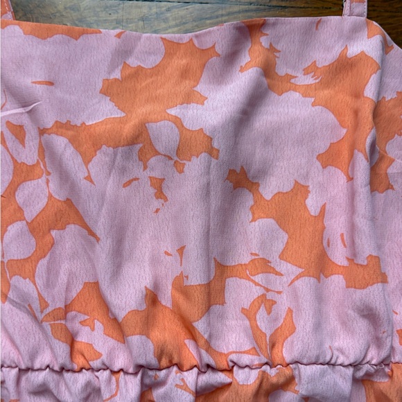 Social Standard By Sanctuary Pink And Orange Smocked Back Maxi Dress L - Picture 6 of 9